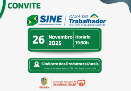 A Secretaria Municipal de Assistência Social convida o comércio local para uma reunião sobre a importância do SINE (Sistema Nacional de Emprego) para empresas e trabalhadores.